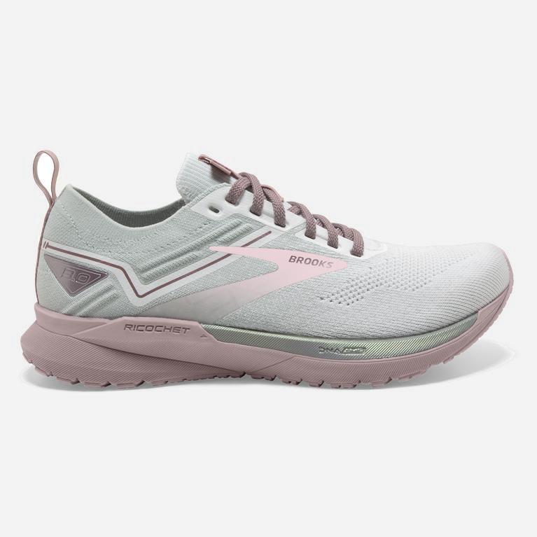 Brooks Ricochet 3 Australia - Women's Lightweight Road Running Shoes - White/Ice/Primrose Pink (0295